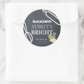 Baking Sprites Bright Holiday Chalkboard Runder Aufkleber (Tasche)