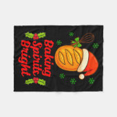Baking Srits A Bright Christmas Xmas Baker Sourdou Fleecedecke (Vorderseite (Horizontal))