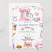Baking theme party invitation einladung (Vorne/Hinten)
