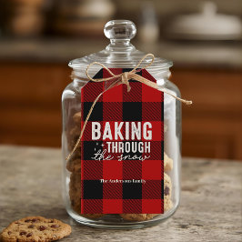 Baking Through the Snow Buffalo Plaid Christmas Geschenkanhänger
