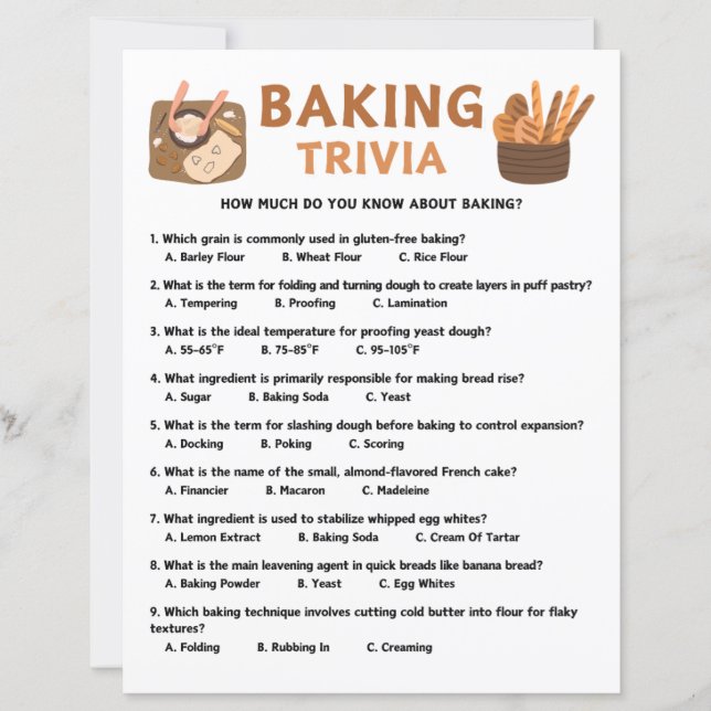 Baking Trivia Game (Vorderseite)