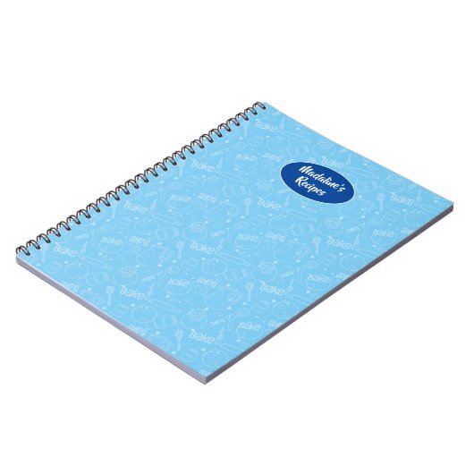 Baking Utensil Tool Blue Illustration Notizblock (Linke Seite)