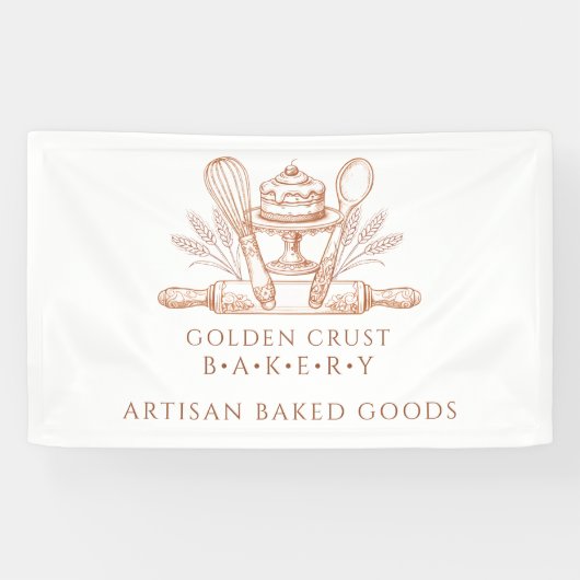 Baking Utensils Baker Bakery Banner (Horizontal)