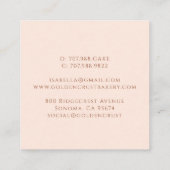 Baking Utensils Baker Bakery Quadratische Visitenkarte (Rückseite)