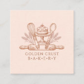 Baking Utensils Baker Bakery Quadratische Visitenkarte (Vorderseite)