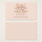 Baking Utensils Baker Bakery Thank You Insert (Vorne & Hinten)