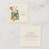 Baking Utensils Bakery Baker Quadratische Visitenkarte (Vorne/Hinten)