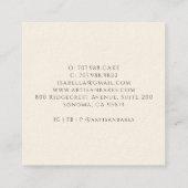 Baking Utensils Bakery Baker Quadratische Visitenkarte (Rückseite)