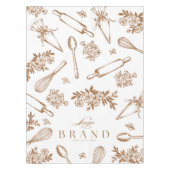 Baking Utensils Bakery Logo Market Booth Sign Tischdecke (Vorderseite)