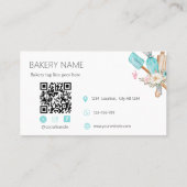 Baking Utensils Blumengebäck Koch Visitenkarte (Rückseite)