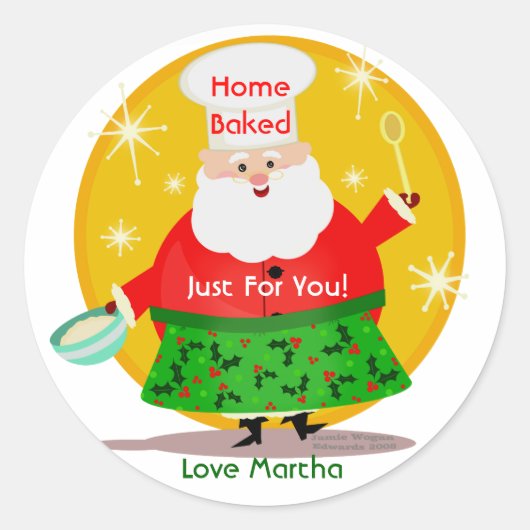 Baking Weihnachten Custom Stickers (Vorderseite)