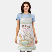 Baking with My Cat Kawaii Pastel Cute Kitty Schürze (Getragen)