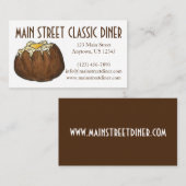 Bakkartoffel mit Butter Food Restaurant Koch Diner Visitenkarte (Vorne/Hinten)