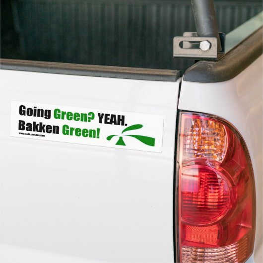 Bakken grüner Autoaufkleber mit Website (Auf Lkw)