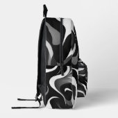 Bakkpack - Schwarzweiß Bedruckter Rucksack (Links)