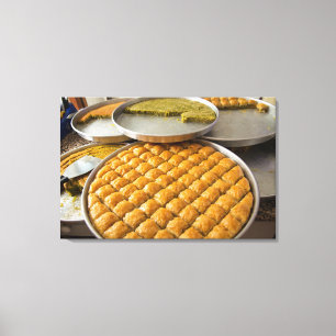 Baklava Dessert auf dem Markt Leinwanddruck