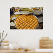 Baklava Dessert auf dem Markt Poster (Küche)