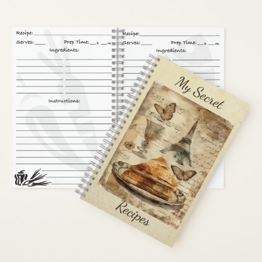 Baklava Ephemera Collage Art Notebook Notizblock (Innen)