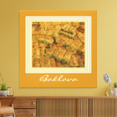 Baklava Wrapped Canvas Print Leinwanddruck (Insitu (Wohnzimmer))