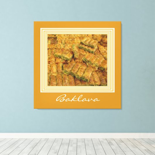 Baklava Wrapped Canvas Print Leinwanddruck (Insitu (Holzboden))