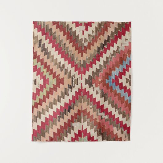 Baklava Zickzack Star II // 18. Jahrhundert Authen Wandteppich (Vorderseite)