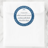 Bakoods Round-Geschenk-Label-Aufkleber Circle Navy Runder Aufkleber (Tasche)