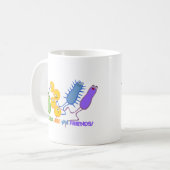 Bakterielle Freunde Kaffeetasse (Vorderseite Links)