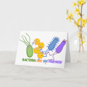 Bakterielle Freunde Karte (Gelbe Blume)