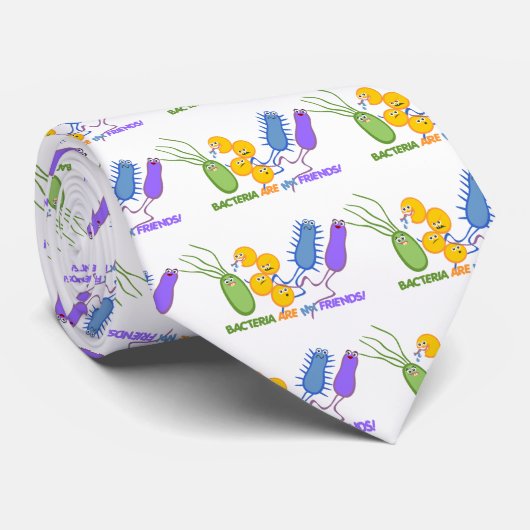 Bakterielle Freunde Krawatte (Gerollt)