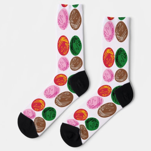 Bakterielle Teller Socken (Linkes Detail)