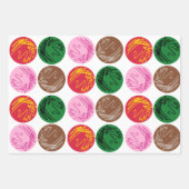 Bakterielle Teller und Gramstadien Geschenkpapier Set (Vorderseite)