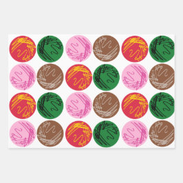 Bakterielle Teller und Gramstadien Geschenkpapier Set