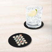 Bakterien aus der Mikrobiologie winzig Runder Pappuntersetzer (Vor Ort)