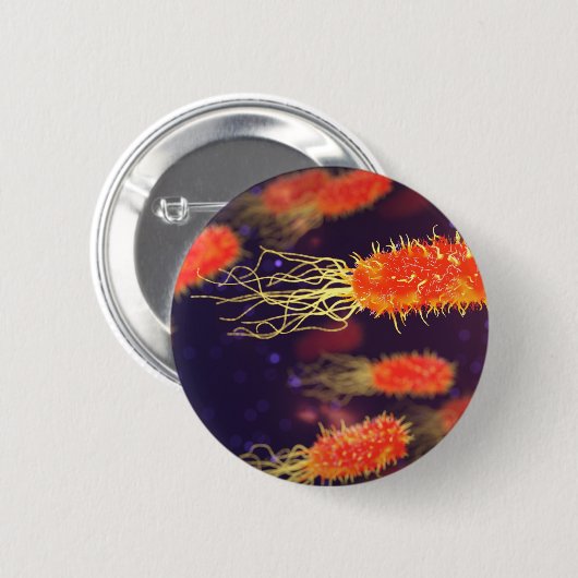 Bakterien-Flagella Button (Vorne & Hinten)