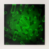 Bakterien in Form eines grünen Stabes Puzzle (Horizontal)