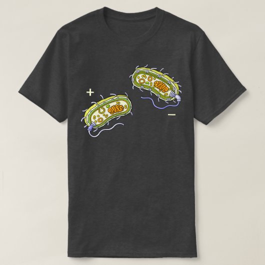 Bakterien interne Struktur Gram positiv und Gram T-Shirt (Design vorne)