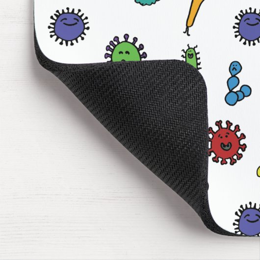 Bakterien-, Mikroben- und Virusmuster Mousepad (Ecke)