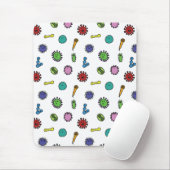 Bakterien-, Mikroben- und Virusmuster Mousepad (Mit Mouse)