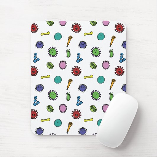 Bakterien-, Mikroben- und Virusmuster Mousepad (Mit Mouse)