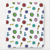 Bakterien-, Mikroben- und Virusmuster Mousepad (Vorne)