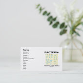 Bakterien ordnen wirklich die Welt an Visitenkarte (Stehend Vorderseite)