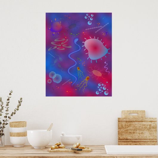 Bakterien Poster (Küche)