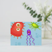 Bakterien Postkarte (Stehend Vorderseite)