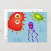 Bakterien Postkarte (Vorne/Hinten)