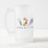 Bakterien sind meine Freunde Mattglas Bierglas (Links)