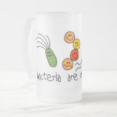 Bakterien sind meine Freunde Mattglas Bierglas (Vorderseite Links)