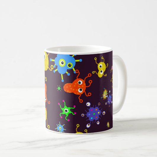 Bakterien-Tapete Kaffeetasse (VorderseiteRechts)