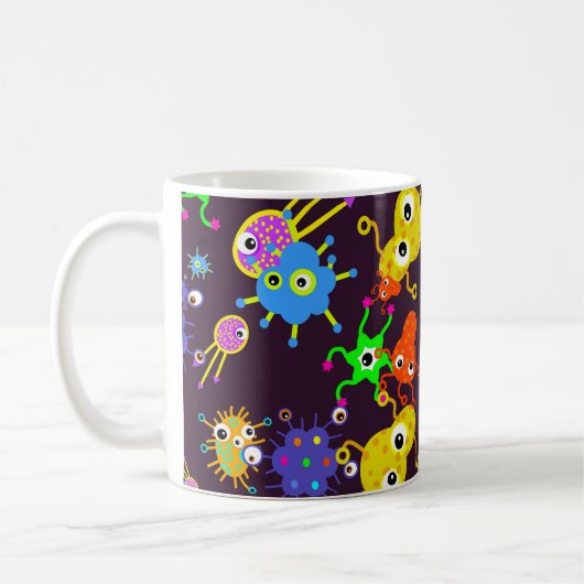 Bakterien-Tapete Kaffeetasse (Links)