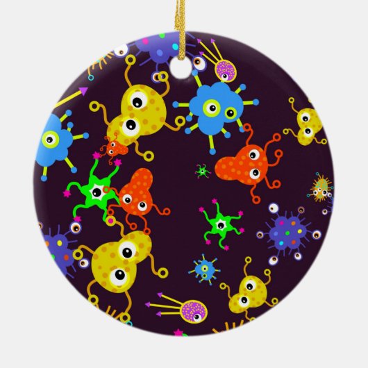 Bakterien-Tapete Keramik Ornament (Hinten)