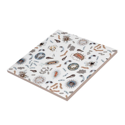 Bakterien u. Virus-Muster Fliese (Seite)